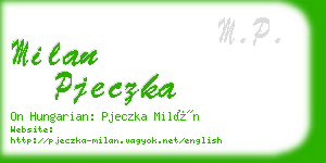 milan pjeczka business card